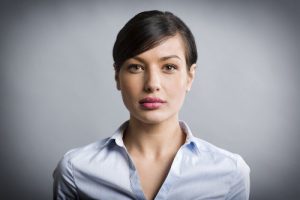woman staring