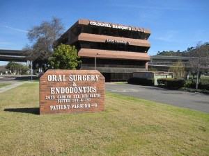 Office building and sign